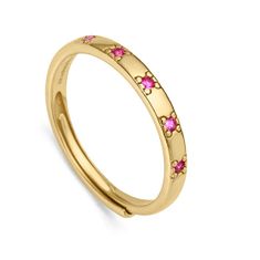 Viceroy Stylový pozlacený prsten s růžovými zirkony Trend 9119A01 (Obvod 53 mm)