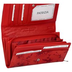 Patrizia Pepe Luxusní dámská kožená peněženka Sloke, červená