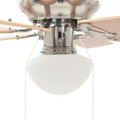 Vidaxl Ozdobný stropní ventilátor se světlem 82 cm světle hnědý