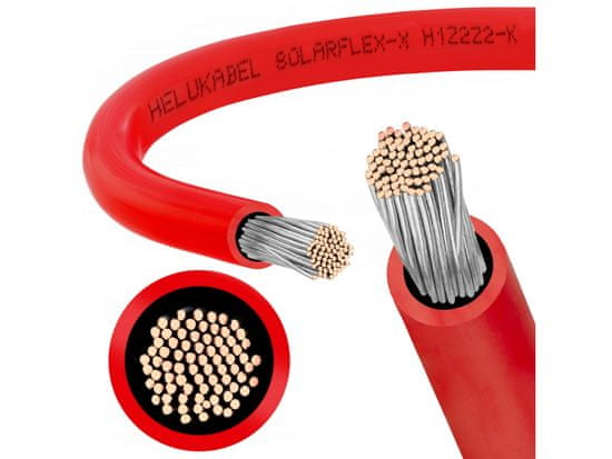 sarcia.eu Červený kabel pro fotovoltaické systémy 4mm - SOLARFLEX-X H1Z2Z2-K Made in Germany