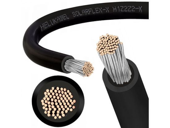 sarcia.eu Černý kabel pro fotovoltaické systémy 4mm - SOLARFLEX-X H1Z2Z2-K Made in Germany