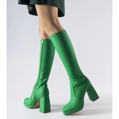 Zelené matné boty na jehlovém podpatku velikost 41