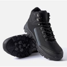 Černé zateplené boty v trekingovém stylu velikost 42