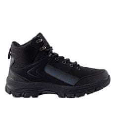 Černé zateplené boty v trekingovém stylu velikost 42