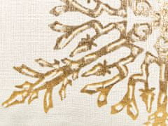 Beliani Sada 2 bavlněných polštářů vánoční motiv 45 x 45 cm bílé/zlaté STAPELIA