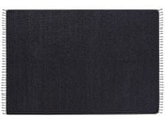 Beliani Jutový koberec 160 x 230 cm černý SINANKOY