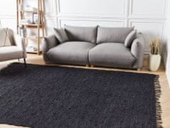 Beliani Jutový koberec 200 x 300 cm černý SINANKOY