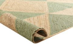 Beliani Jutový koberec 160 x 230 cm béžový/zelený CALIS