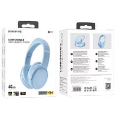 Borofone BO25 bezdrátové sluchátka, modré