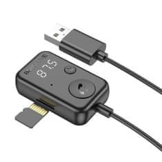 Borofone BC49 Bluetooth FM audio adaptér USB, černý