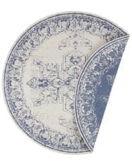 NORTHRUGS Kusový koberec Twin Supreme 104138 Blue/Cream kruh – na ven i na doma 140x140 (průměr) kruh