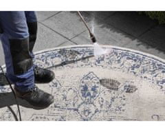 NORTHRUGS Kusový koberec Twin Supreme 104138 Blue/Cream kruh – na ven i na doma 140x140 (průměr) kruh