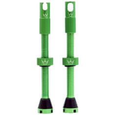 Peaty's Ventilky X Chris King MK2 Tubeless Valves - 1 pár, bezdušové, 60 mm, smaragdově zelená