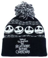CurePink Úpletová zimní čepice Nightmare Before Christmas|Ukradené Vánoce: Basic Snow (univerzální)