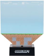 CurePink Stolní dekorativní lampa s nálepkami Minecraft: Budovat (22 x 17 cm) plast