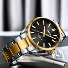 Curren Pánské analogové hodinky Eager zlatá Univerzální