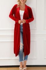 OMG! Dámský dlouhý svetr Annadine červená L