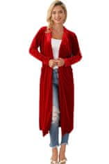 OMG! Dámský dlouhý svetr Annadine červená L