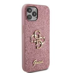 Guess 4G Fixed Glitter kryt pro iPhone 12 / 12 Pro Růžová