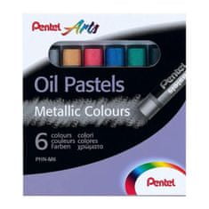 Pentel Olejové pastely - metalických barev (6ks)
