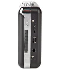 Nedis kazetový převodník/ výstup 1x 3,5 mm/ 1x mini USB/ napájení z USB/ černý