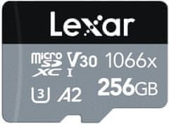 Lexar paměťová karta 256GB High-Performance 1066x microSDXC UHS-I, čtení/zápis: 160/120MB/s, C10 A2 V30 U3