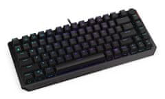 Endorfy herní klávesnice Thock 75% Red / RGB / red sw. / drátová / mechanická / US layout / zkrácená /černá