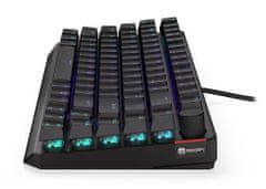 Endorfy herní klávesnice Thock 75% Red / RGB / red sw. / drátová / mechanická / US layout / zkrácená /černá