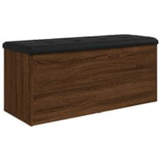 Vidaxl Úložná lavice hnědý dub 102 x 42 x 45 cm kompozitní dřevo