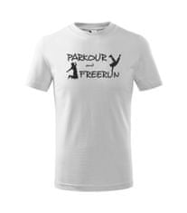 lavandes.cz Dětské tričko Parkour and Freerun, bílá, 134