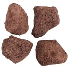 Vidaxl Sopečné kameny 25 kg červené 10–30 cm