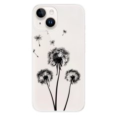 iSaprio Silikonové pouzdro - Three Dandelions - black pro Apple iPhone 15 Plus
