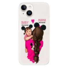 iSaprio Silikonové pouzdro - Mama Mouse Brunette and Girl pro Apple iPhone 15