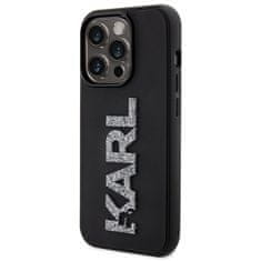 Karl Lagerfeld Originální pouzdro hardcase 3D Rubber Glitter Logo KLHCP15L3DMBKCK pro Iphone 15 Pro Black