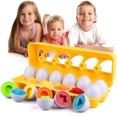 JOJOY® Montessori Vajíčka, Vzdělávací skládačka pro děti, Montessori Hračky pro děti (12ks) | EGGCELLENT