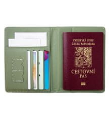 KUFRYPLUS Pouzdro na pas a karty s RFID ochranou WGK04 zelená