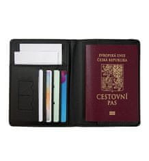 KUFRYPLUS Pouzdro na pas a karty s RFID ochranou WGK01 černá