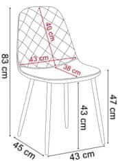 TZB Čalouněná designová židle ForChair III modrá