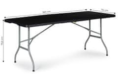 ModernHome Skládací cateringový stůl Impro 180 cm černý
