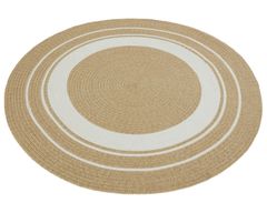 NORTHRUGS Kusový koberec Braided 105556 Creme Beige kruh – na ven i na doma 200x200 (průměr) kruh