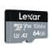 Lexar paměťová karta 64GB High-Performance 1066x microSDXC UHS-I, (čtení/zápis:160/70MB/s) C10 A2 V30 U3