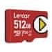 Lexar paměťová karta 512GB PLAY microSDXC UHS-I cards, čtení 150MB/s C10 A2 V30 U3
