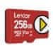 Lexar paměťová karta 256GB PLAY microSDXC UHS-I cards, čtení 150MB/s C10 A1 V30 U3