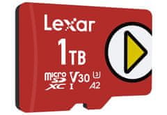 Lexar paměťová karta 1TB PLAY microSDXC UHS-I cards, čtení 150MB/s C10 A2 V30 U3