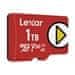 Lexar paměťová karta 1TB PLAY microSDXC UHS-I cards, čtení 150MB/s C10 A2 V30 U3