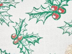 Beliani Sada 2 bavlněných polštářů vánoční motiv 45 x 45 cm bílé/zlaté ZAMIA