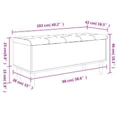 Vidaxl Úložná lavice bílá 102 x 42 x 46 cm kompozitní dřevo