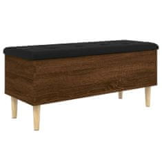 Vidaxl Úložná lavice hnědý dub 102 x 42 x 46 cm kompozitní dřevo