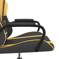 Vidaxl Herní židle černá a zlatá umělá kůže