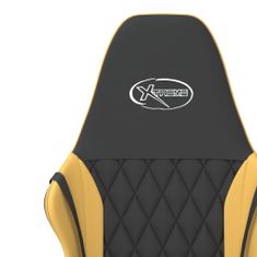 Vidaxl Masážní herní židle černá a zlatá umělá kůže